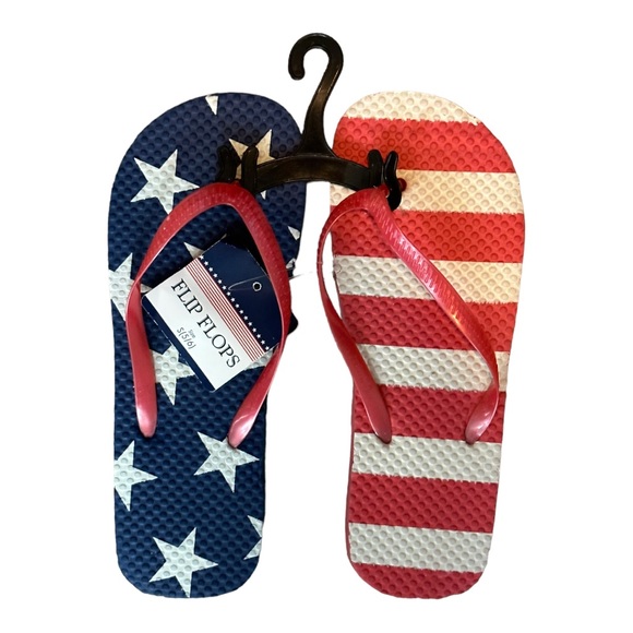 USA Women’s Stars & Stripes Foam Thong Flip Flop Sandals NWT small 5/6 - Picture 8 of 8